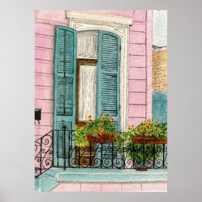 Poster Portes de la Nouvelle-Orléans avec éclats (Devant)