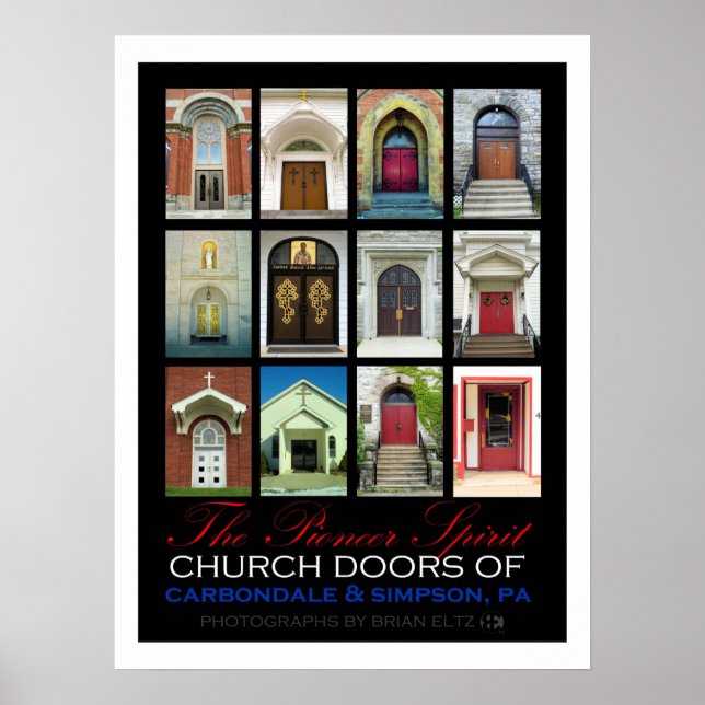 Poster Portes de l'église de Carbondale & Simpson, PA (20 (Devant)