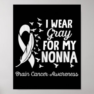 Poster Portez du gris pour Nonna T-shirts Sensibilisation
