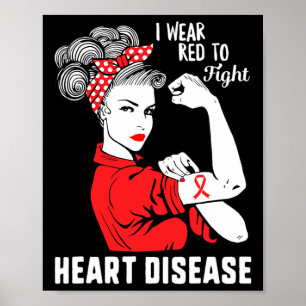 Poster Portez du rouge pour combattre les maladies cardia