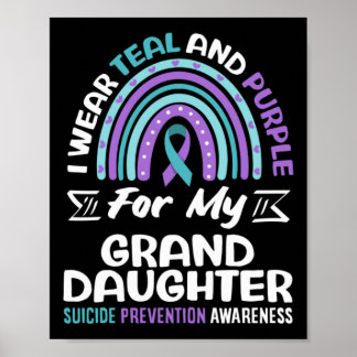 Poster Portez du sarcelle et du violet pour le suicide d'