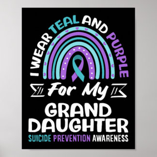 Poster Portez du sarcelle et du violet pour le suicide d'