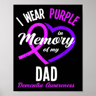 Poster Portez du violet en mémoire pour la sensibilisatio