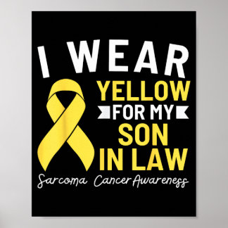 Poster Portez Jaune Pour Le Sarcome De Cancer De Gendre
