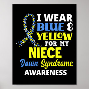 Poster Portez Le Bleu Et Le Jaune Pour Mon Syndrome De Ni