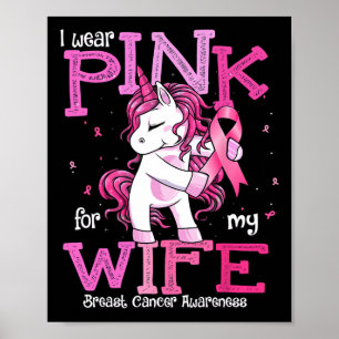 Poster Portez Le Rose Pour Ma Femme Chemise Cancer du Sei