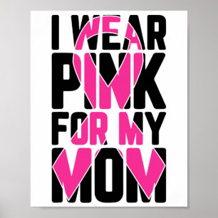 Poster Portez Le Rose Pour Ma Mère Soutien De Sensibilisa