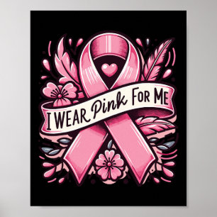 Poster Portez Le Rose Pour Moi Sensibilisation au cancer 
