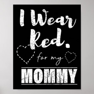 Poster Portez Le Rouge Pour Ma Maman Tee