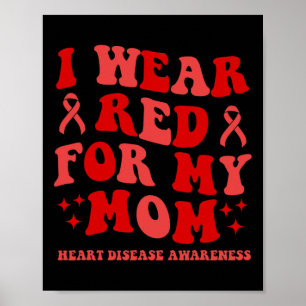 Poster Portez le rouge pour ma mère Maladie cardiaque Sup