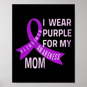 Poster Portez le violet pour ma mère Alzheimer Maladie d'