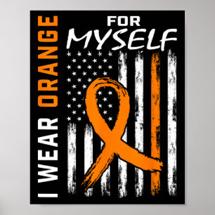 Poster Portez Orange pour moi-même Leucémie Cancer Award