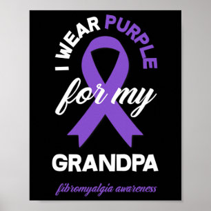 Poster Portez Violet Pour Mon Grand-Père Fibromyalgie Sen