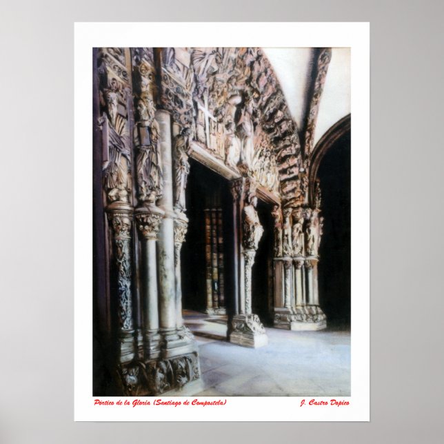 Poster Pórtico de la Gloria (Saint-Jacques de Compostelle (Devant)