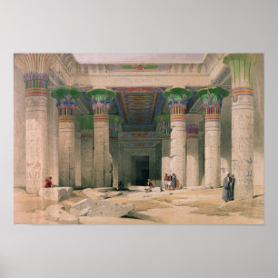 Poster Portique grand du temple de Philae, Nubia