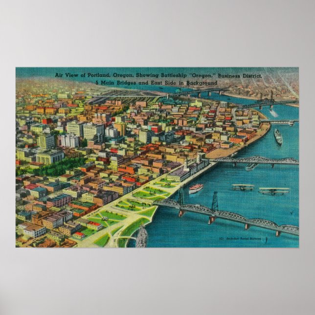 Poster Portland de Air montrant Bridges et (Devant)