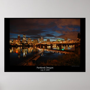 Poster Portland du centre, Orégon