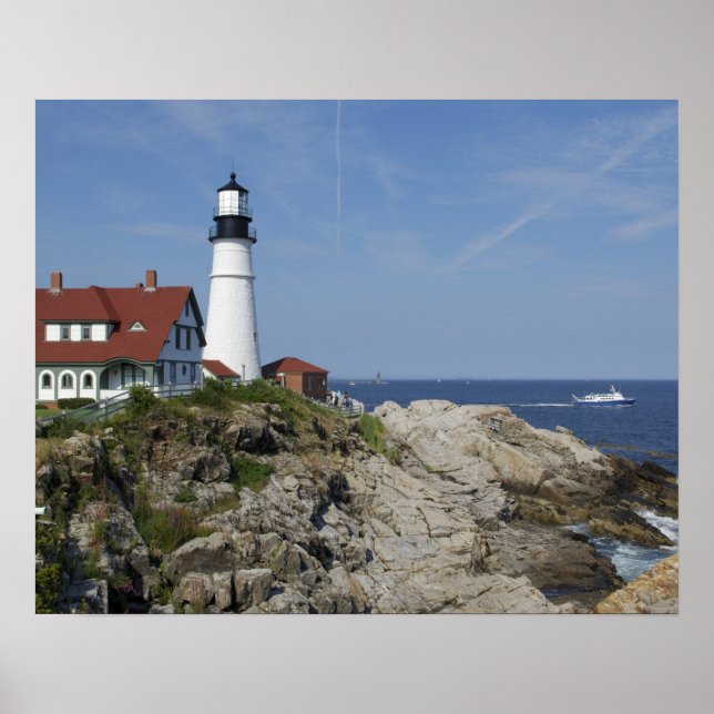 Poster Portland Head Light, Cape Elizabeth, Maine, (Devant)
