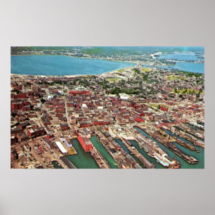 Poster Portland, Maine Début des années 1960