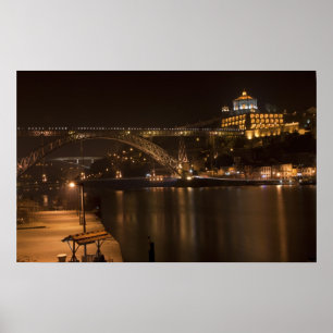 Poster Porto par l'affiche de nuit