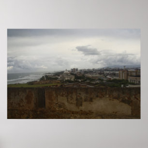 Poster Porto Rico au bord de la mer