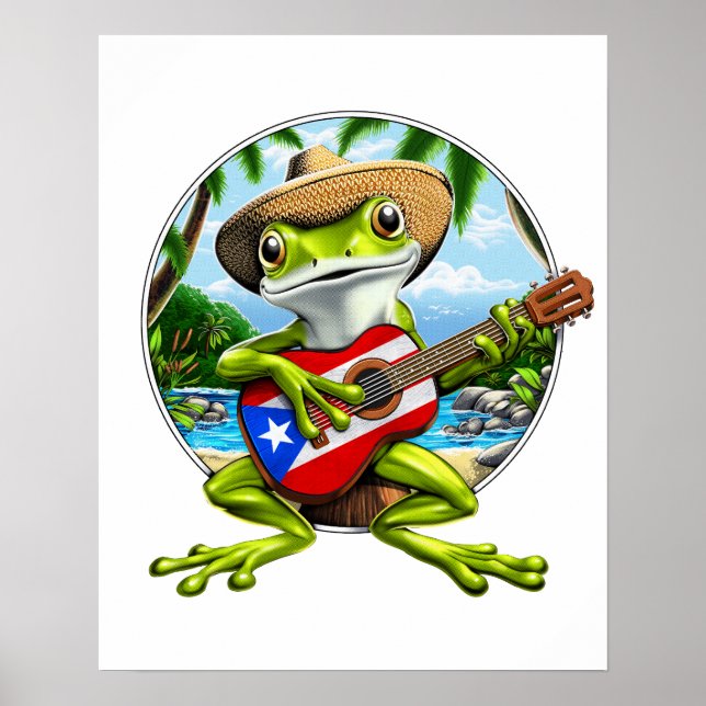 Poster Porto Rico Coqui Frog (Devant)