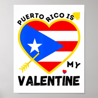 Poster Porto Rico est ma Saint Valentin Puerto