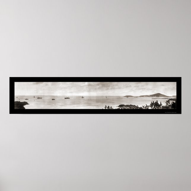 Poster Porto Rico Ships Photo 1914 (Devant)