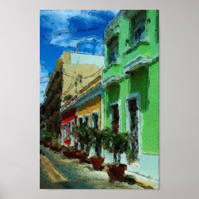 Poster Porto Rico - Vieux San Juan (Devant)