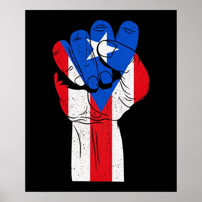 Poster Portoricain Poing Porto-Rico (Devant)
