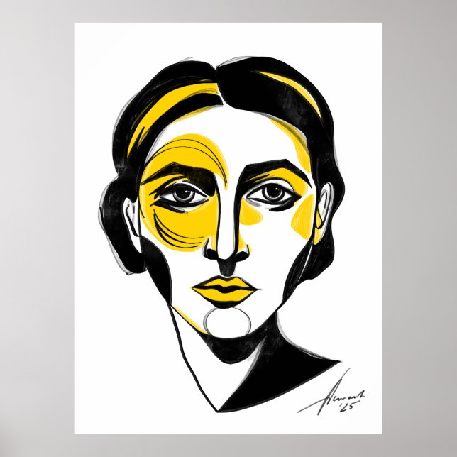 Poster Portrait Abstrait n° 1 (Devant)