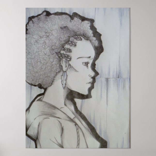 Poster Portrait Afro (Devant)