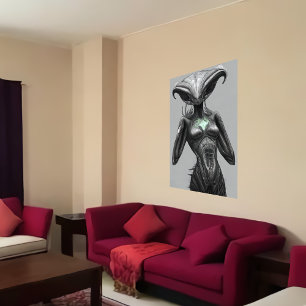 Poster Portrait alien cool Bizarre   Art AI