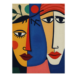 Poster Portrait Art Abstrait