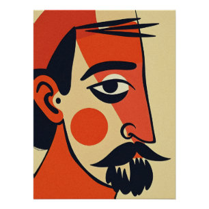 Poster Portrait Art Abstrait