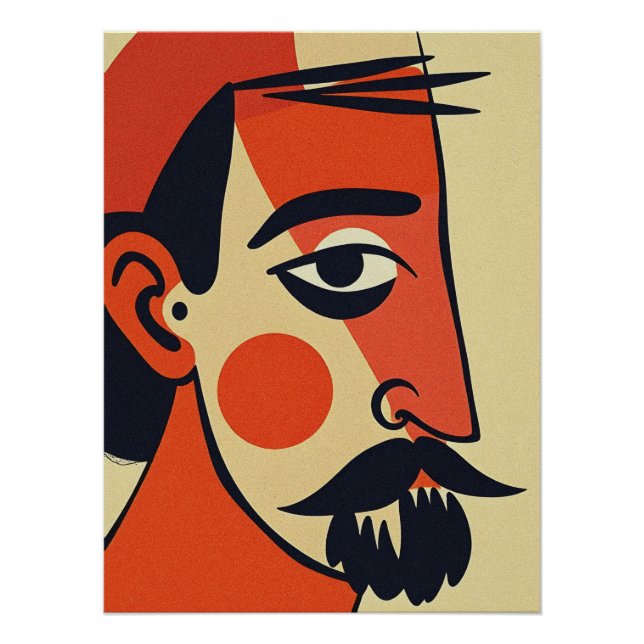 Poster Portrait Art Abstrait (Devant)