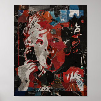 Poster Portrait bébé d'art pop vintage appel