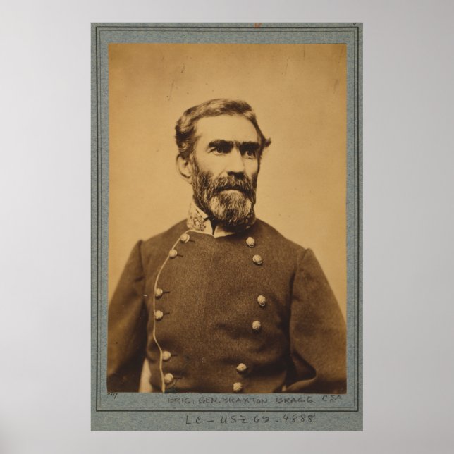 Poster Portrait Braxton Bragg (entre 1861 et 1865) (Devant)