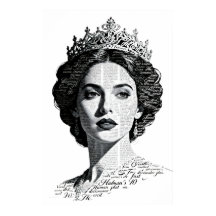 Portrait calligraphié de la reine Esther - Écritur