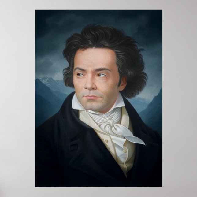 Poster Portrait classique de Beethoven (Devant)