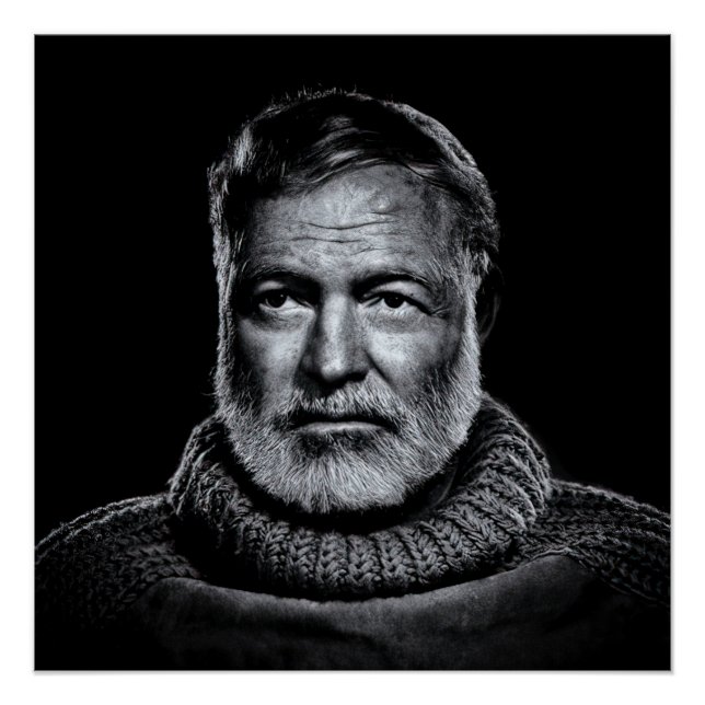 Poster Portrait classique Ernest Hemingway (Devant)