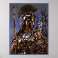 Portrait coloré "Athéna’s Eternal Vigil"