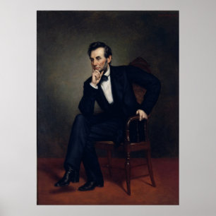 Poster Portrait d'Abraham Lincoln par George Healy
