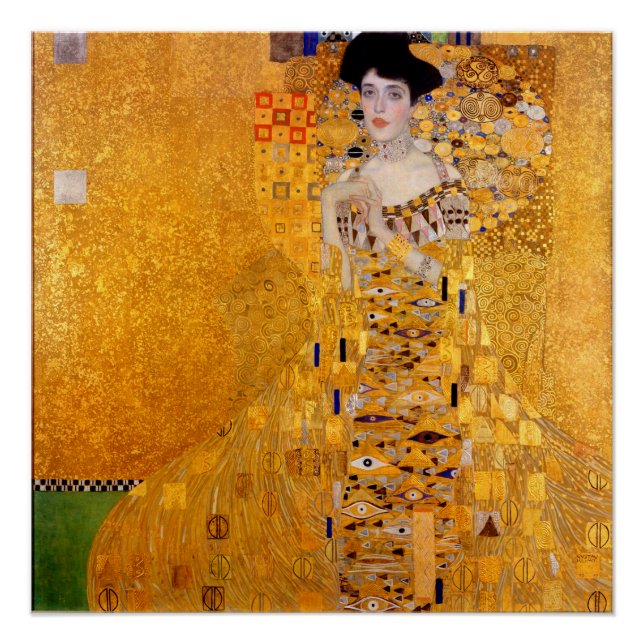Poster Portrait d'Adele Bloch-Bauer I - Gustav Klimt (Devant)