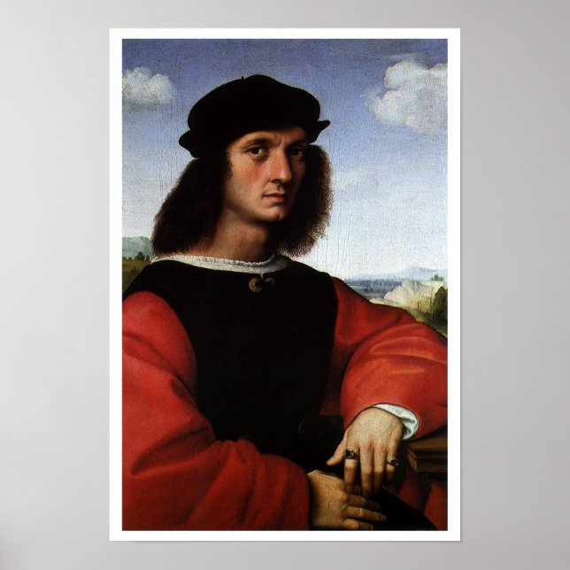 Poster Portrait d'Agnolo Doni par Raphael Sanzio (Devant)