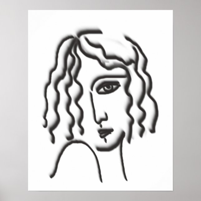 Poster Portrait dame (Devant)