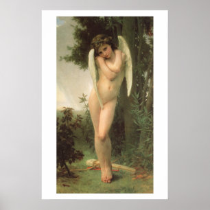 Poster Portrait d'ange de Cupidon par Bouguereau