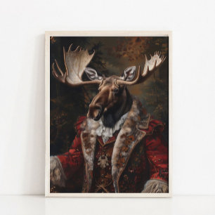 Poster Portrait d'animal victorien, Art d'animal habillé,