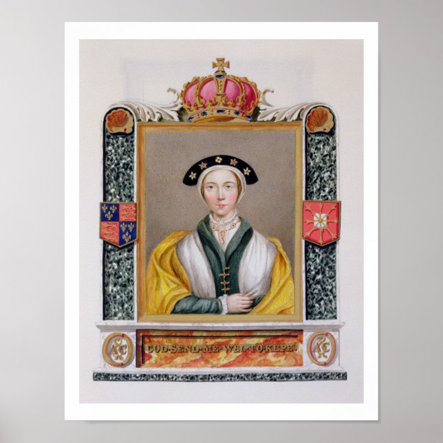 Poster Portrait d'Anne de Cleves (1515-57) 4e Reine de (Devant)