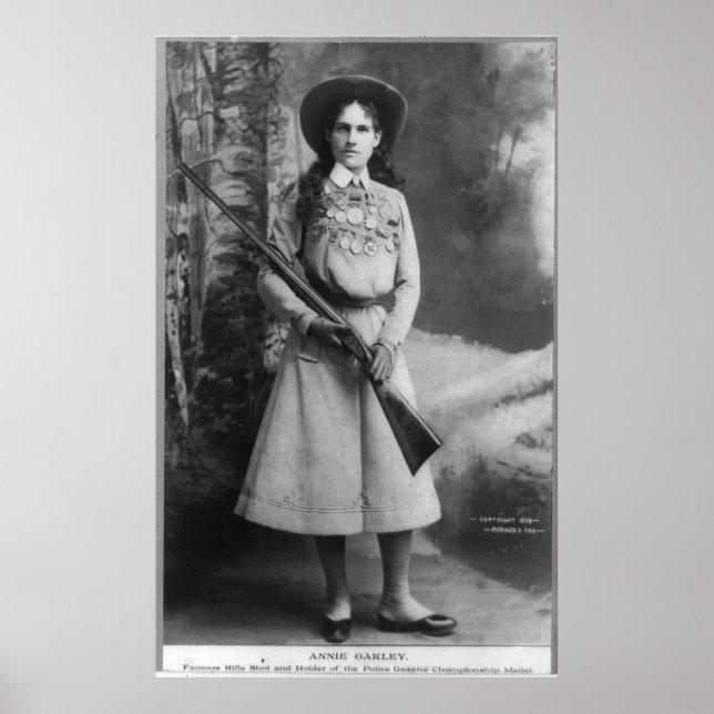 Poster Portrait d'Annie Oakley née Phoebe Ann Mosey (Devant)